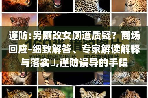 謹(jǐn)防:男廁改女廁遭質(zhì)疑？商場(chǎng)回應(yīng)-細(xì)致解答、專(zhuān)家解讀解釋與落實(shí)?,謹(jǐn)防誤導(dǎo)的手段