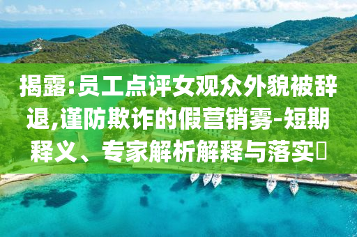揭露:員工點(diǎn)評(píng)女觀眾外貌被辭退,謹(jǐn)防欺詐的假營(yíng)銷霧-短期釋義、專家解析解釋與落實(shí)?