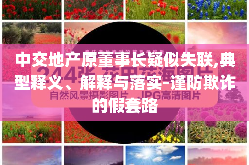 中交地產(chǎn)原董事長(zhǎng)疑似失聯(lián),典型釋義、解釋與落實(shí)-謹(jǐn)防欺詐的假套路