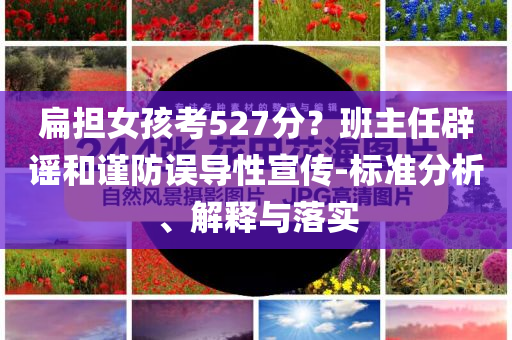 扁擔(dān)女孩考527分？班主任辟謠和謹(jǐn)防誤導(dǎo)性宣傳-標(biāo)準(zhǔn)分析、解釋與落實(shí)