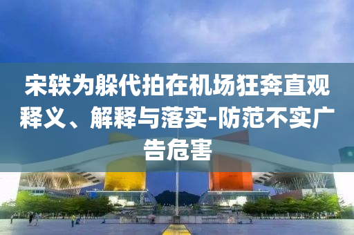 宋軼為躲代拍在機場狂奔直觀釋義、解釋與落實-防范不實廣告危害