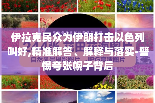 伊拉克民眾為伊朗打擊以色列叫好,精準(zhǔn)解答、解釋與落實(shí)-警惕夸張幌子背后