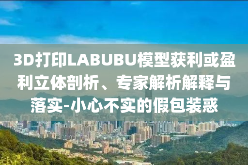3D打印LABUBU模型獲利或盈利立體剖析、專家解析解釋與落實-小心不實的假包裝惑