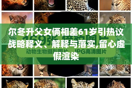爾冬升父女倆相差61歲引熱議戰(zhàn)略釋義、解釋與落實(shí),留心虛假渲染