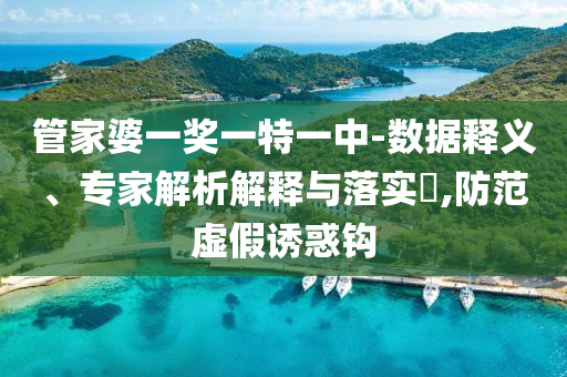 管家婆一獎一特一中-數(shù)據(jù)釋義、專家解析解釋與落實?,防范虛假誘惑鉤