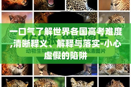 一口氣了解世界各國高考難度,清晰釋義、解釋與落實-小心虛假的陷阱