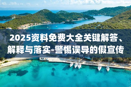2025資料免費(fèi)大全關(guān)鍵解答、解釋與落實-警惕誤導(dǎo)的假宣傳