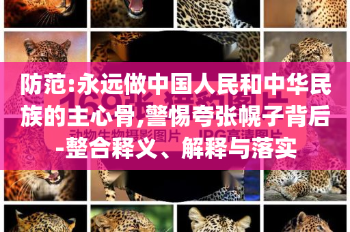防范:永遠(yuǎn)做中國人民和中華民族的主心骨,警惕夸張幌子背后-整合釋義、解釋與落實