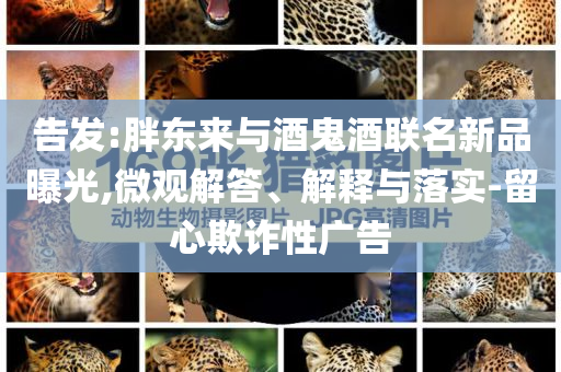 告發(fā):胖東來與酒鬼酒聯(lián)名新品曝光,微觀解答、解釋與落實-留心欺詐性廣告