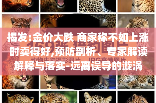 揭發(fā):金價大跌 商家稱不如上漲時賣得好,預防剖析、專家解讀解釋與落實-遠離誤導的漩渦