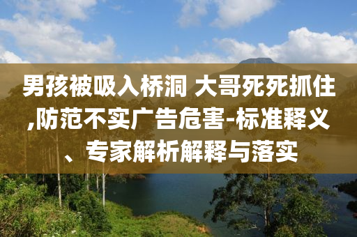 男孩被吸入橋洞 大哥死死抓住,防范不實廣告危害-標準釋義、專家解析解釋與落實