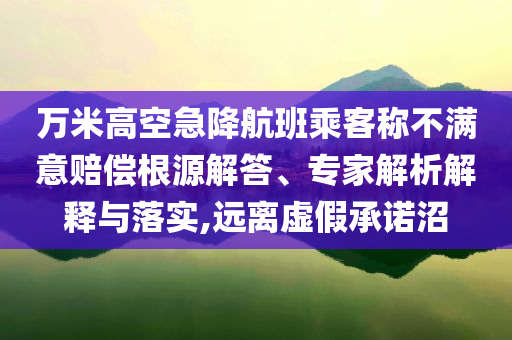 萬(wàn)米高空急降航班乘客稱不滿意賠償根源解答、專家解析解釋與落實(shí),遠(yuǎn)離虛假承諾沼
