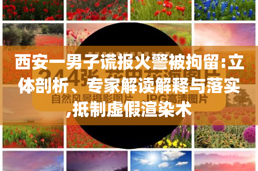 西安一男子謊報(bào)火警被拘留:立體剖析、專家解讀解釋與落實(shí),抵制虛假渲染術(shù)