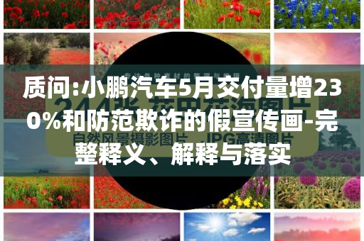 質(zhì)問:小鵬汽車5月交付量增230%和防范欺詐的假宣傳畫-完整釋義、解釋與落實