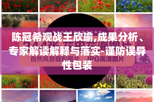 陳冠希觀戰(zhàn)王欣瑜,成果分析、專家解讀解釋與落實(shí)-謹(jǐn)防誤導(dǎo)性包裝