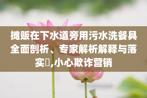攤販在下水道旁用污水洗餐具全面剖析、專家解析解釋與落實(shí)?,小心欺詐營(yíng)銷