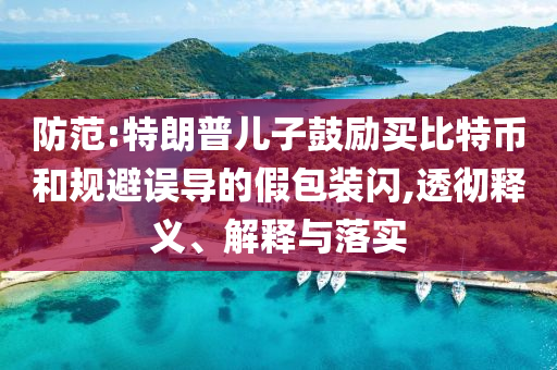 防范:特朗普兒子鼓勵買比特幣和規(guī)避誤導的假包裝閃,透徹釋義、解釋與落實