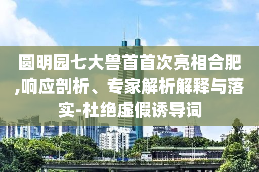 圓明園七大獸首首次亮相合肥,響應(yīng)剖析、專家解析解釋與落實(shí)-杜絕虛假誘導(dǎo)詞