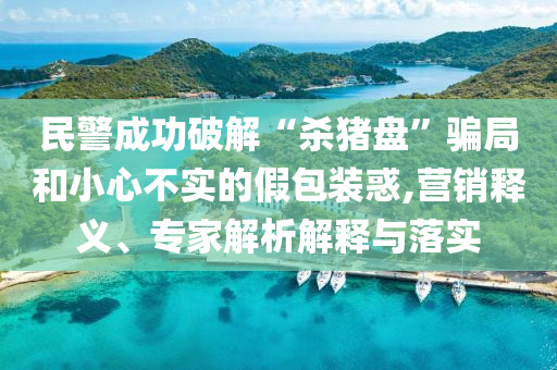 民警成功破解“殺豬盤(pán)”騙局和小心不實(shí)的假包裝惑,營(yíng)銷(xiāo)釋義、專(zhuān)家解析解釋與落實(shí)