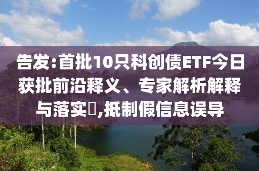 告發(fā):首批10只科創(chuàng)債ETF今日獲批前沿釋義、專家解析解釋與落實(shí)?,抵制假信息誤導(dǎo)