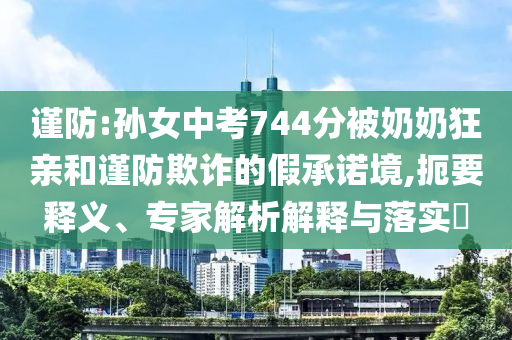謹(jǐn)防:孫女中考744分被奶奶狂親和謹(jǐn)防欺詐的假承諾境,扼要釋義、專家解析解釋與落實(shí)?