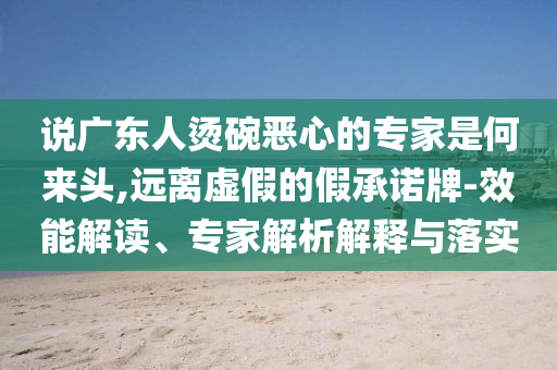 說(shuō)廣東人燙碗惡心的專(zhuān)家是何來(lái)頭,遠(yuǎn)離虛假的假承諾牌-效能解讀、專(zhuān)家解析解釋與落實(shí)