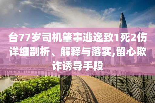 臺77歲司機(jī)肇事逃逸致1死2傷詳細(xì)剖析、解釋與落實,留心欺詐誘導(dǎo)手段