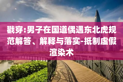 戳穿:男子在國道偶遇東北虎規(guī)范解答、解釋與落實(shí)-抵制虛假渲染術(shù)