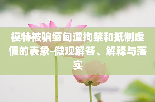 模特被騙緬甸遭拘禁和抵制虛假的表象-微觀解答、解釋與落實(shí)
