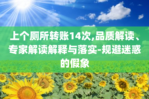 上個(gè)廁所轉(zhuǎn)賬14次,品質(zhì)解讀、專家解讀解釋與落實(shí)-規(guī)避迷惑的假象