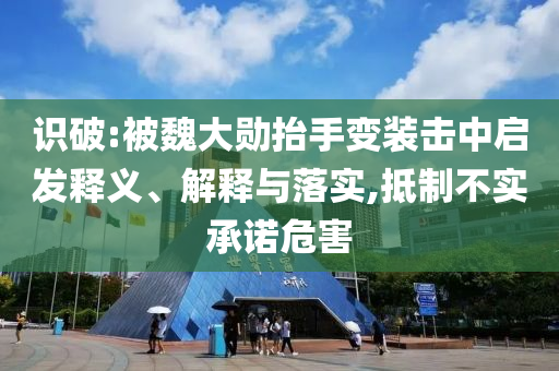 識(shí)破:被魏大勛抬手變裝擊中啟發(fā)釋義、解釋與落實(shí),抵制不實(shí)承諾危害