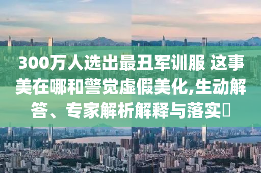 300萬(wàn)人選出最丑軍訓(xùn)服 這事美在哪和警覺虛假美化,生動(dòng)解答、專家解析解釋與落實(shí)?