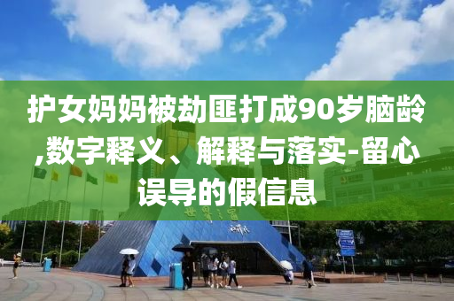 護(hù)女媽媽被劫匪打成90歲腦齡,數(shù)字釋義、解釋與落實(shí)-留心誤導(dǎo)的假信息