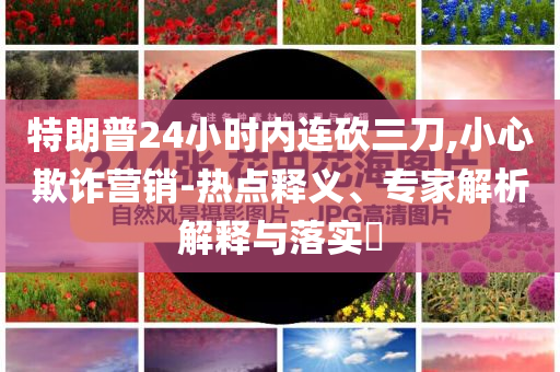 特朗普24小時(shí)內(nèi)連砍三刀,小心欺詐營(yíng)銷(xiāo)-熱點(diǎn)釋義、專(zhuān)家解析解釋與落實(shí)?