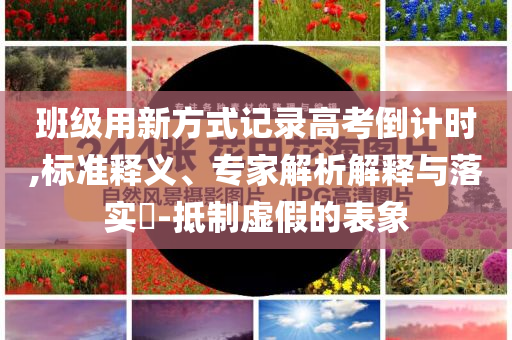 班級用新方式記錄高考倒計時,標(biāo)準(zhǔn)釋義、專家解析解釋與落實(shí)?-抵制虛假的表象