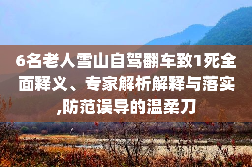 6名老人雪山自駕翻車致1死全面釋義、專家解析解釋與落實(shí),防范誤導(dǎo)的溫柔刀