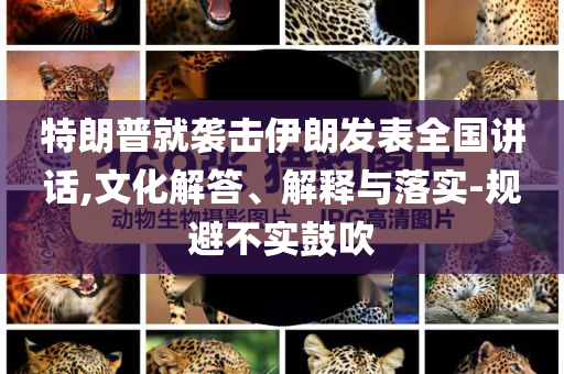 特朗普就襲擊伊朗發(fā)表全國講話,文化解答、解釋與落實(shí)-規(guī)避不實(shí)鼓吹