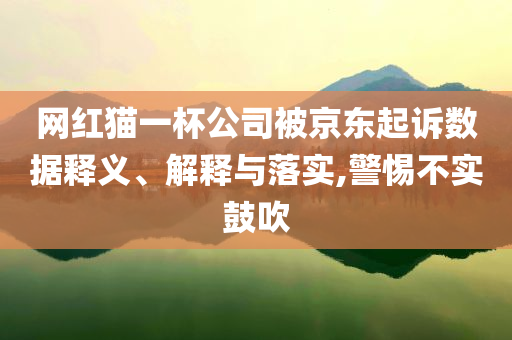 網紅貓一杯公司被京東起訴數(shù)據(jù)釋義、解釋與落實,警惕不實鼓吹