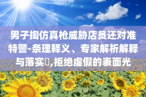 男子掏仿真槍威脅店員還對(duì)準(zhǔn)特警-條理釋義、專家解析解釋與落實(shí)?,拒絕虛假的表面光