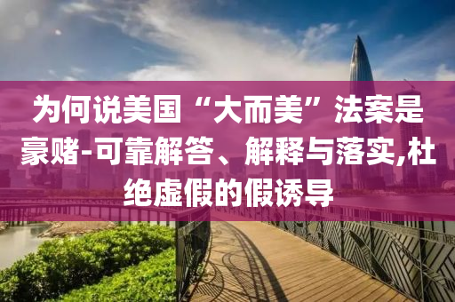 為何說美國“大而美”法案是豪賭-可靠解答、解釋與落實(shí),杜絕虛假的假誘導(dǎo)