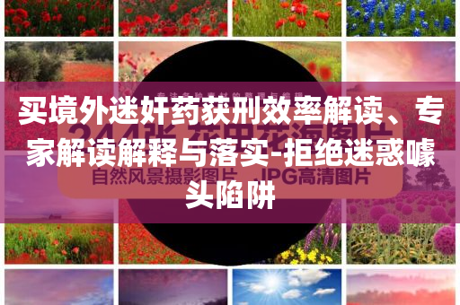 買境外迷奸藥獲刑效率解讀、專家解讀解釋與落實-拒絕迷惑噱頭陷阱