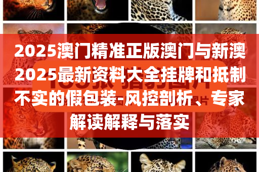 2025澳門精準(zhǔn)正版澳門與新澳2025最新資料大全掛牌和抵制不實(shí)的假包裝-風(fēng)控剖析、專家解讀解釋與落實(shí)