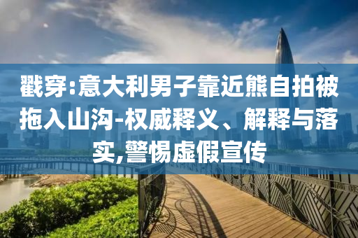 戳穿:意大利男子靠近熊自拍被拖入山溝-權(quán)威釋義、解釋與落實(shí),警惕虛假宣傳