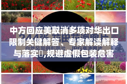 中方回應美取消多項對華出口限制關鍵解答、專家解讀解釋與落實?,規(guī)避虛假包裝危害