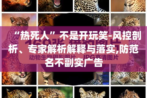 “熱死人”不是開玩笑-風(fēng)控剖析、專家解析解釋與落實,防范名不副實廣告