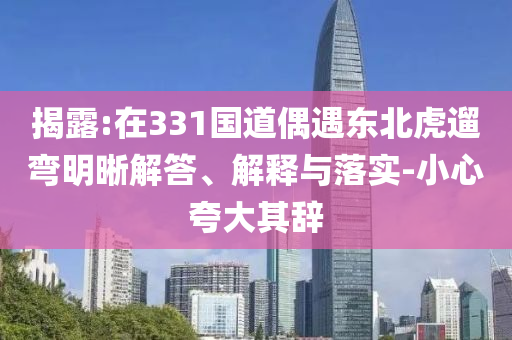 揭露:在331國道偶遇東北虎遛彎明晰解答、解釋與落實-小心夸大其辭