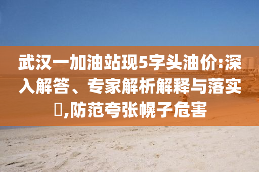 武漢一加油站現(xiàn)5字頭油價:深入解答、專家解析解釋與落實?,防范夸張幌子危害