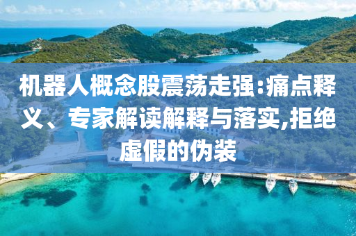 機器人概念股震蕩走強:痛點釋義、專家解讀解釋與落實,拒絕虛假的偽裝
