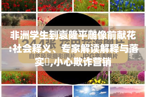 非洲學(xué)生到袁隆平雕像前獻(xiàn)花:社會(huì)釋義、專家解讀解釋與落實(shí)?,小心欺詐營(yíng)銷