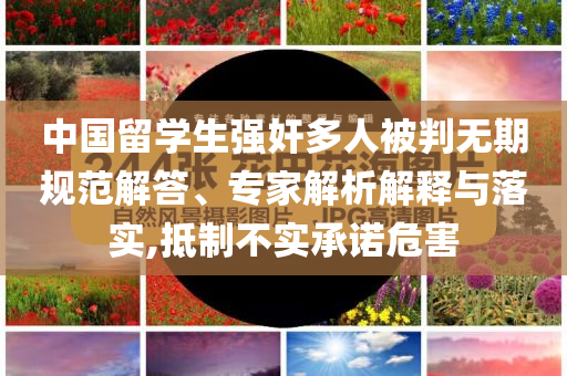 中國(guó)留學(xué)生強(qiáng)奸多人被判無(wú)期規(guī)范解答、專家解析解釋與落實(shí),抵制不實(shí)承諾危害